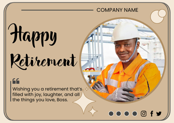 happy retirement design template | PosterMyWall