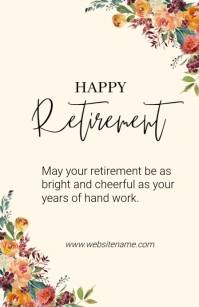 happy retirement design template Tabloid