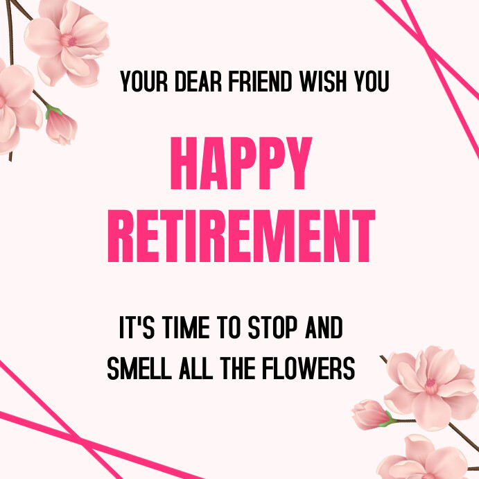 Happy retirement design template | PosterMyWall