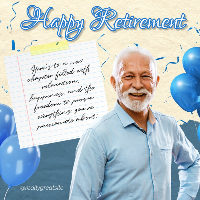 Happy Retirement Template | PosterMyWall