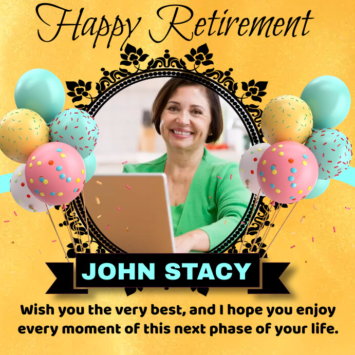 Happy retirement design template | PosterMyWall