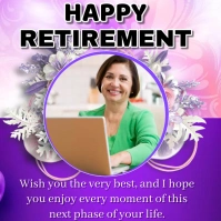 Happy retirement design template Pos Instagram