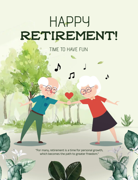 Retirement Poster Examples happy retirement flyer/ poster Template | PosterMyWall