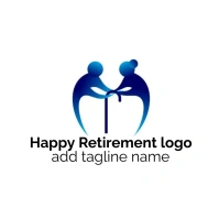 happy retirement logo template