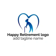 happy retirement logo template