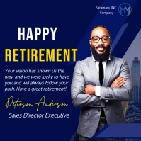 happy retirement poster template