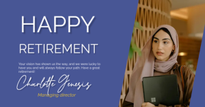 happy retirement poster template