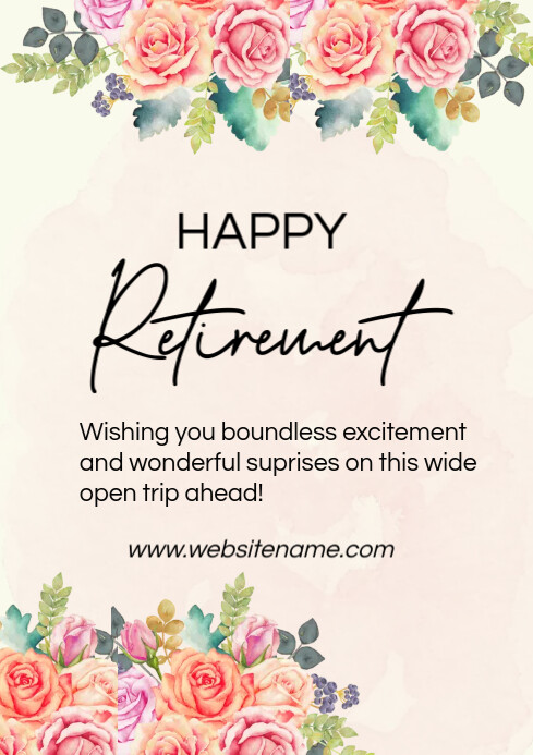 Retirement Poster Examples happy retirement poster template | PosterMyWall