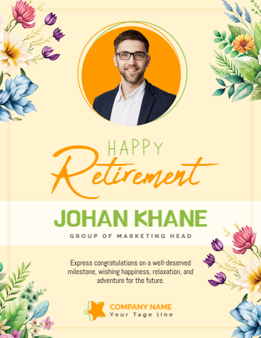 Retirement Poster Examples Happy Retirement Template | PosterMyWall
