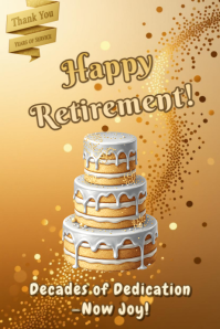 Happy Retirement Wish - Cheers to a Wonderful Retirement Poster template