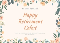 Happy Retirement Wish Postkort template
