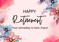 Happy Retirement Wish Postal template