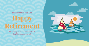 Happy Retirement Wish Facebook Shared Image template