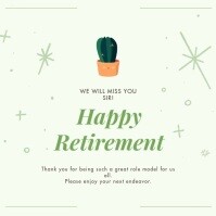 Happy Retirement Wish Instagram Post template