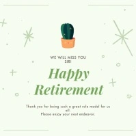 Happy Retirement Wish Instagram Post template