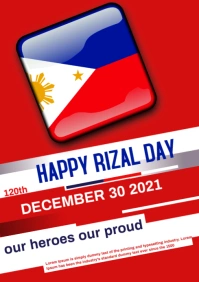 happy Rizal day A4 template