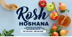Azul Rosh Hashanah Celebration Imagen Compartida en Facebook Template