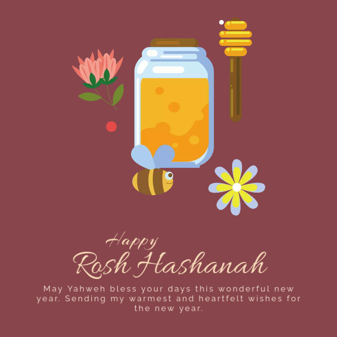 happy rosh hashanah Template | PosterMyWall