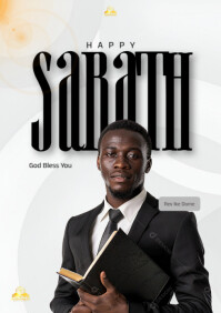 happy sabath A4 template