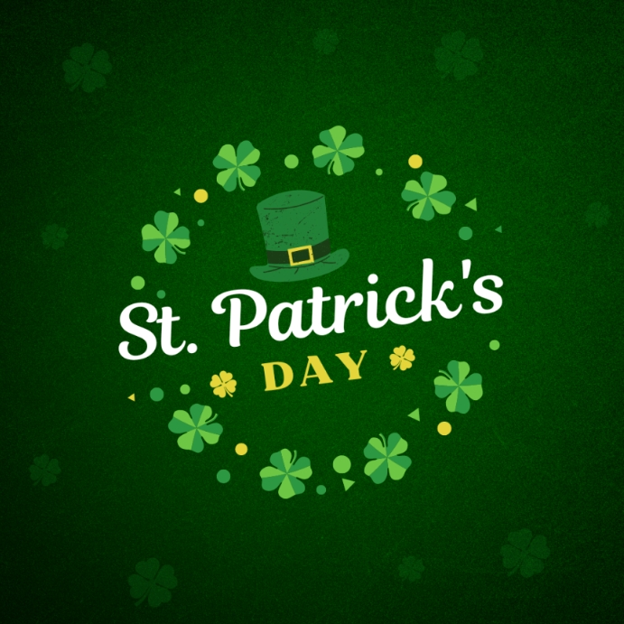 Happy saint Patrick's day Wpis na Instagrama template