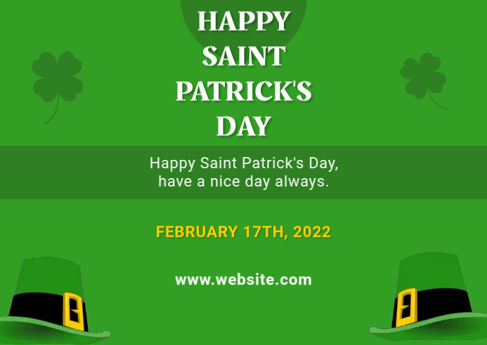 Happy Saint Patrick's Day Postcard Pocztówka template