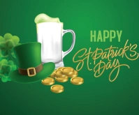 Happy Saint Patrick day Persegi Panjang Sedang template