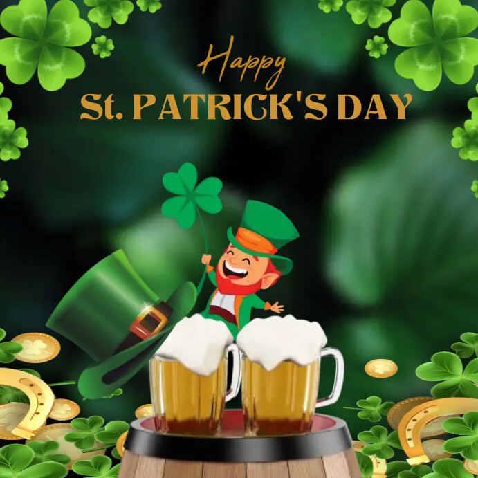 happy saint patrick day poster Template | PosterMyWall