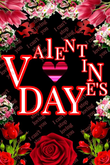 Happy saint valentin Cartaz template