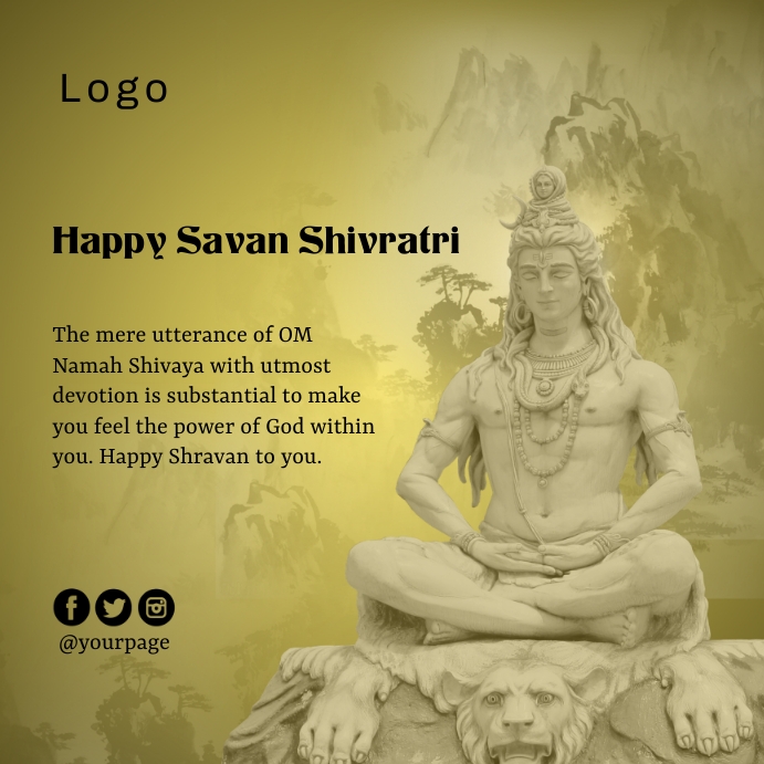 Happy Savan Shivratri Template | PosterMyWall
