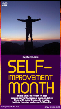 Happy Self-Improvement Month Instagram Story template
