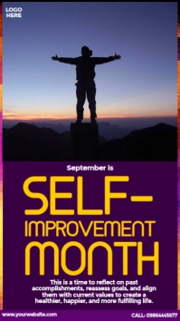 Happy Self-Improvement Month Instagram Story template