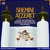 Happy Shemini Atzeret Instagram Post template