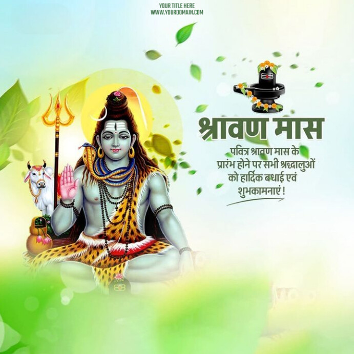 Happy Shravan Maas Instagram Plasing template