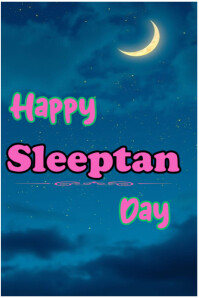 Happy sleeptan day Banner 4' × 6' template