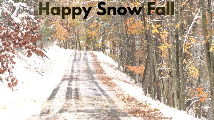 Copy of Happy snow fall digital video template | PosterMyWall