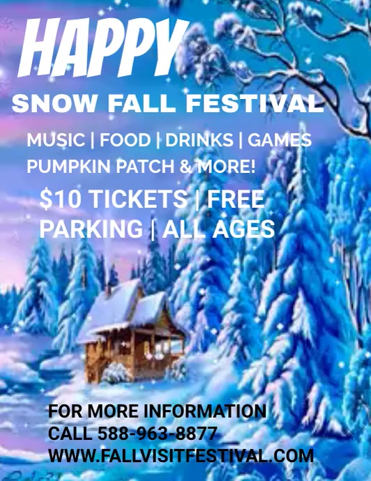 Snow Making Flyer happy snow fall flyers Template | PosterMyWall