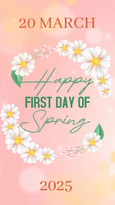 Happy spring announcement online design template | PosterMyWall