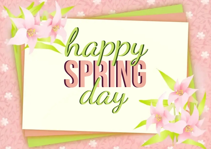 Copy of HAPPY SPRING DAY CARD AD TEMPLATE | PosterMyWall
