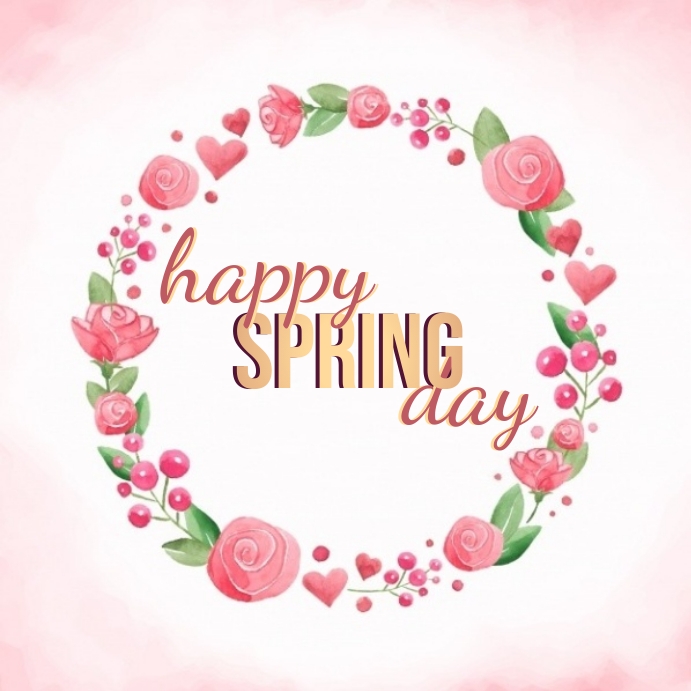 HAPPY SPRING DAY CARD AD TEMPLATE | PosterMyWall