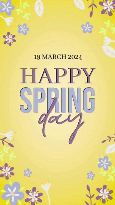 Plantilla de HAPPY SPRING DAY CARD AD TEMPLATE | PosterMyWall