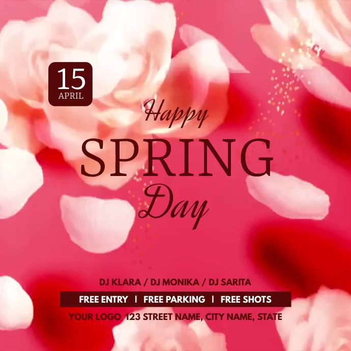 Design Spring Day Happy spring day Template | PosterMyWall