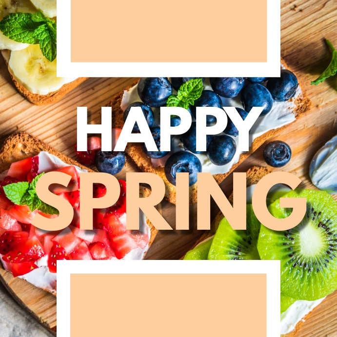 HAPPY SPRING Instagram na Post template