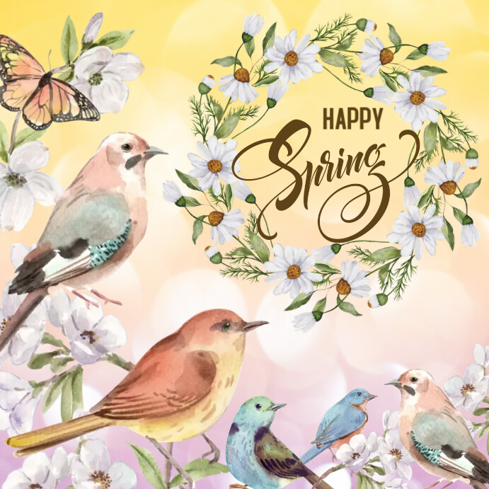 Happy Spring Template | PosterMyWall