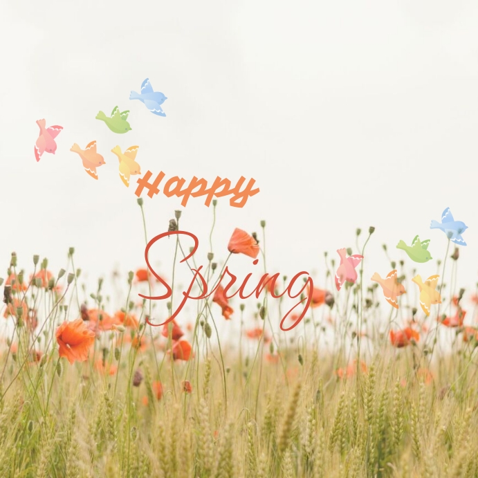 happy spring Template | PosterMyWall