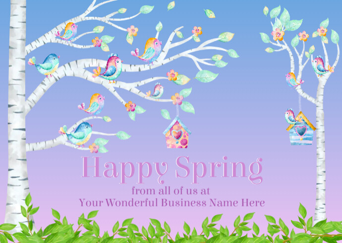 Postal Spring Plantilla de Saludo Feliz Primavera | PosterMyWall
