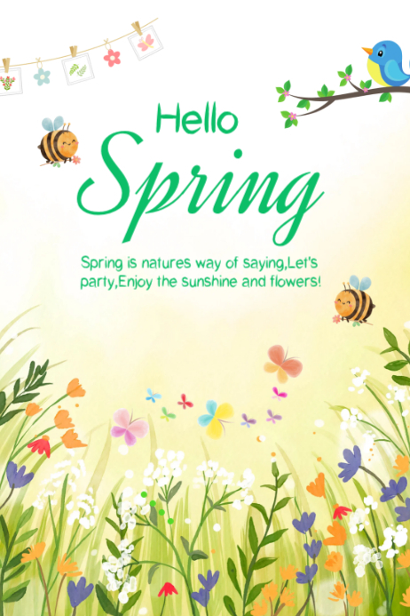 Happy spring season template 2026 | PosterMyWall