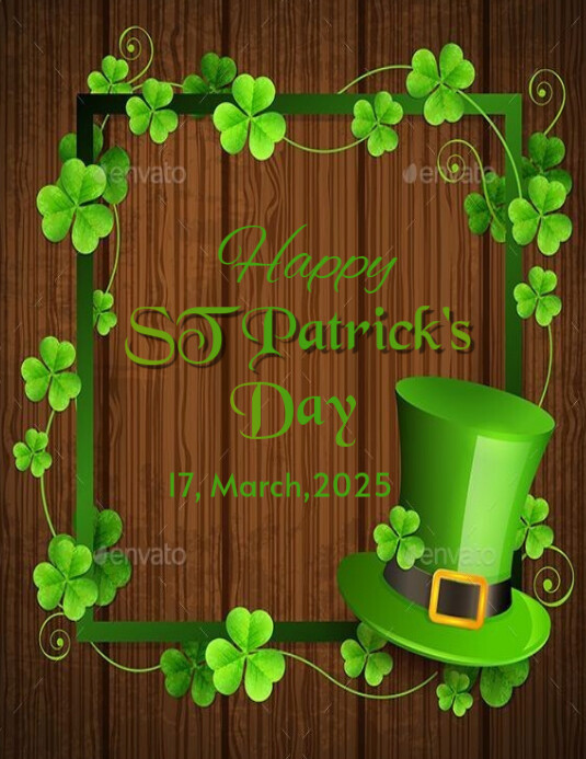Happy ST Patrick's day 2025 Template