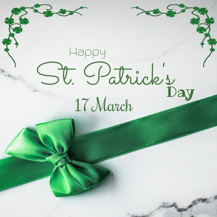 Happy st Patrick's day Instagram na Post template