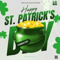 Happy St Patrick's Day Instagram Plasing template