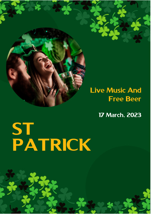 happy st patrick's day A4 template